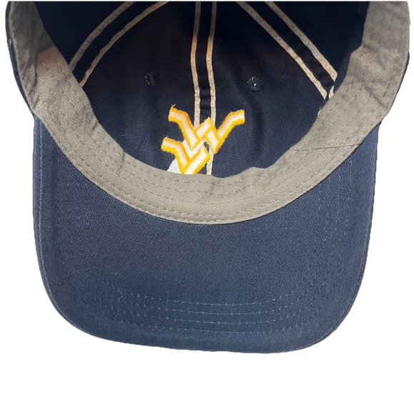 West Virginia University Mountaineers WVU Hockey Strapback Hat Cap Dad Logo - Picture 10 of 10